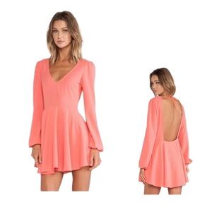 Lovers + Friends Island Hopper Fit & Flair Dress Medium NWT Coral